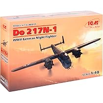1/48 ドイツ空軍 ジェット夜間戦闘機 2個セット Amazon | アイシーエム ICM 1/48 ドイツ空軍 ドルニエ Do217J-1